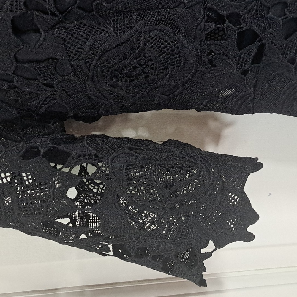 NWOT Lace Lulus A Fine Romance Black  Sheath Cocktail Dress Formal Slim Sexy - Picture 5 of 15